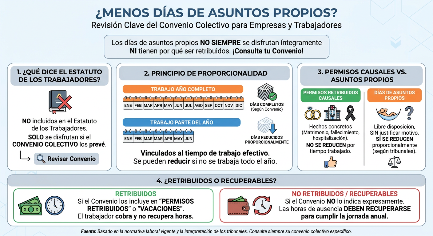 ¿Menos días de asuntos propios? (Infografía)